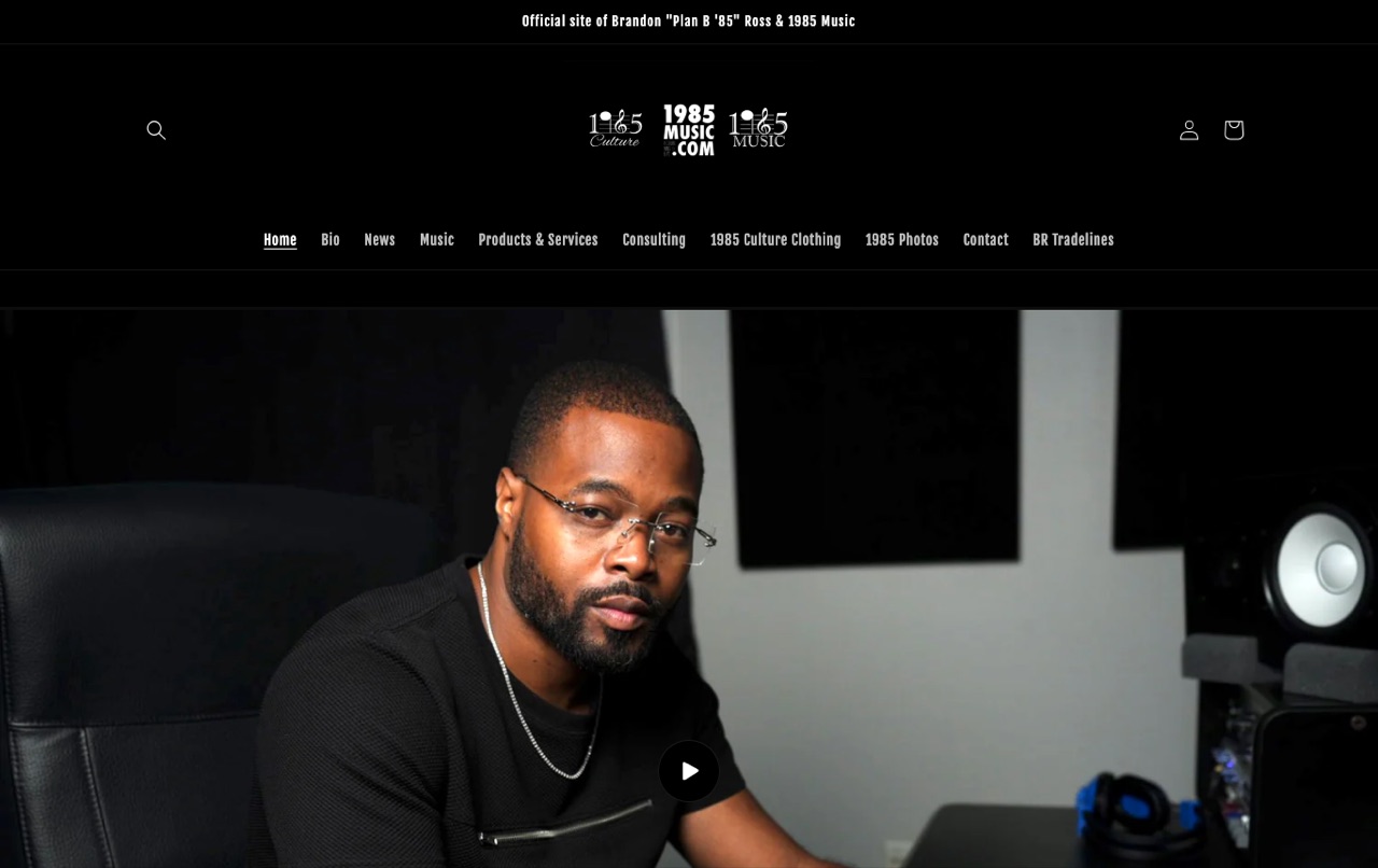 1985 Music homepage — drum and bass label website